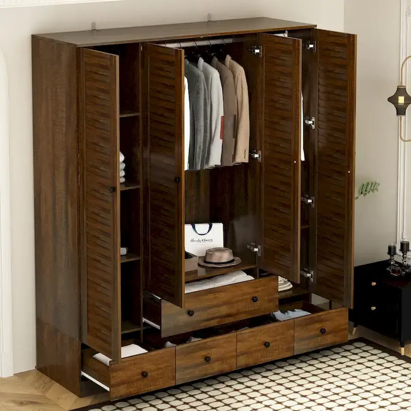 Bedroom Armoire Closet Armoire Wardrobe Closet Clothing Rod Drawer