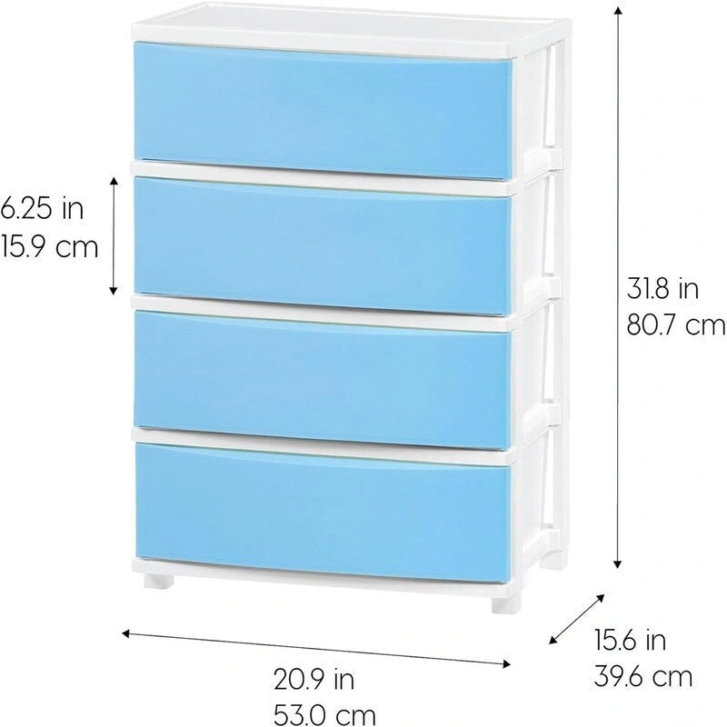 4 Drawer Wide Storage Drawer