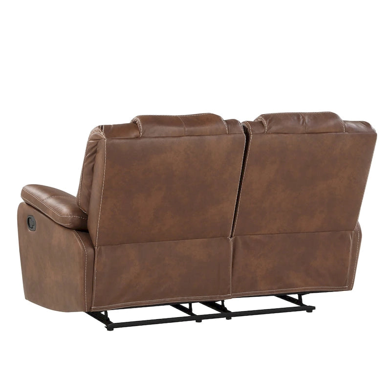 Steve Silver Kameryn Faux Leather Manual Reclining Loveseat