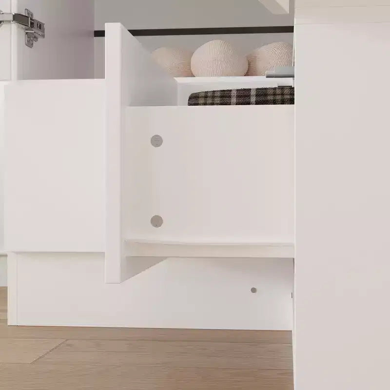Hitow Minimalist Armoire Corner Wardrobe Double Door and Drawer Designs