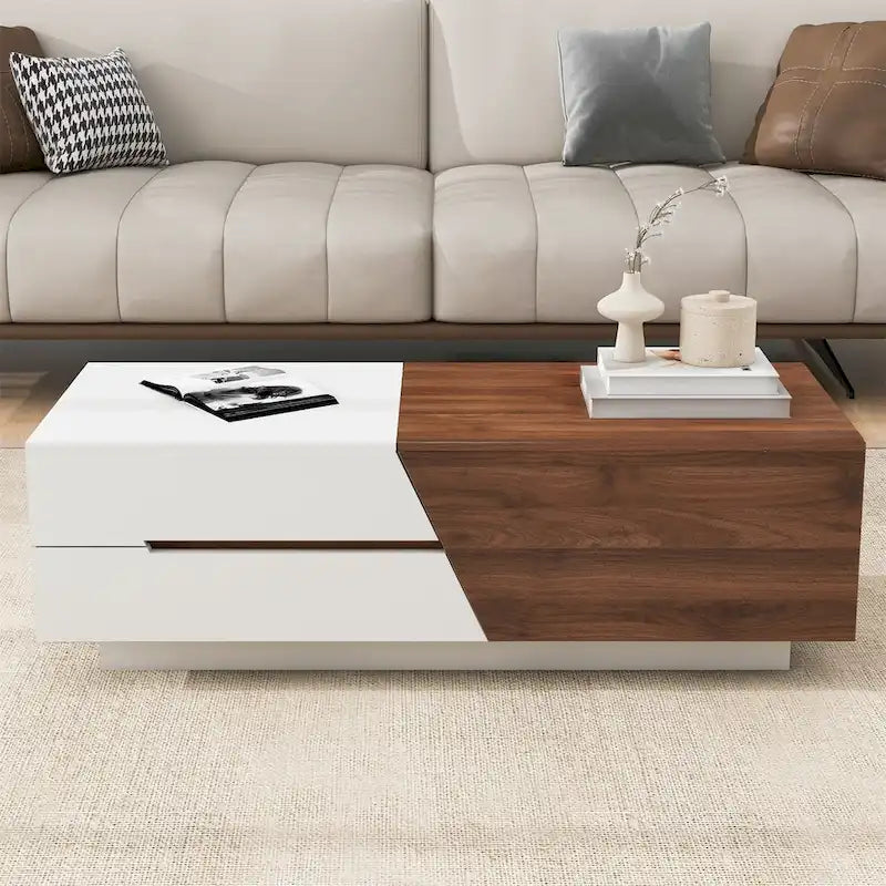 Merax Modern Extendable Sliding Top Coffee Table