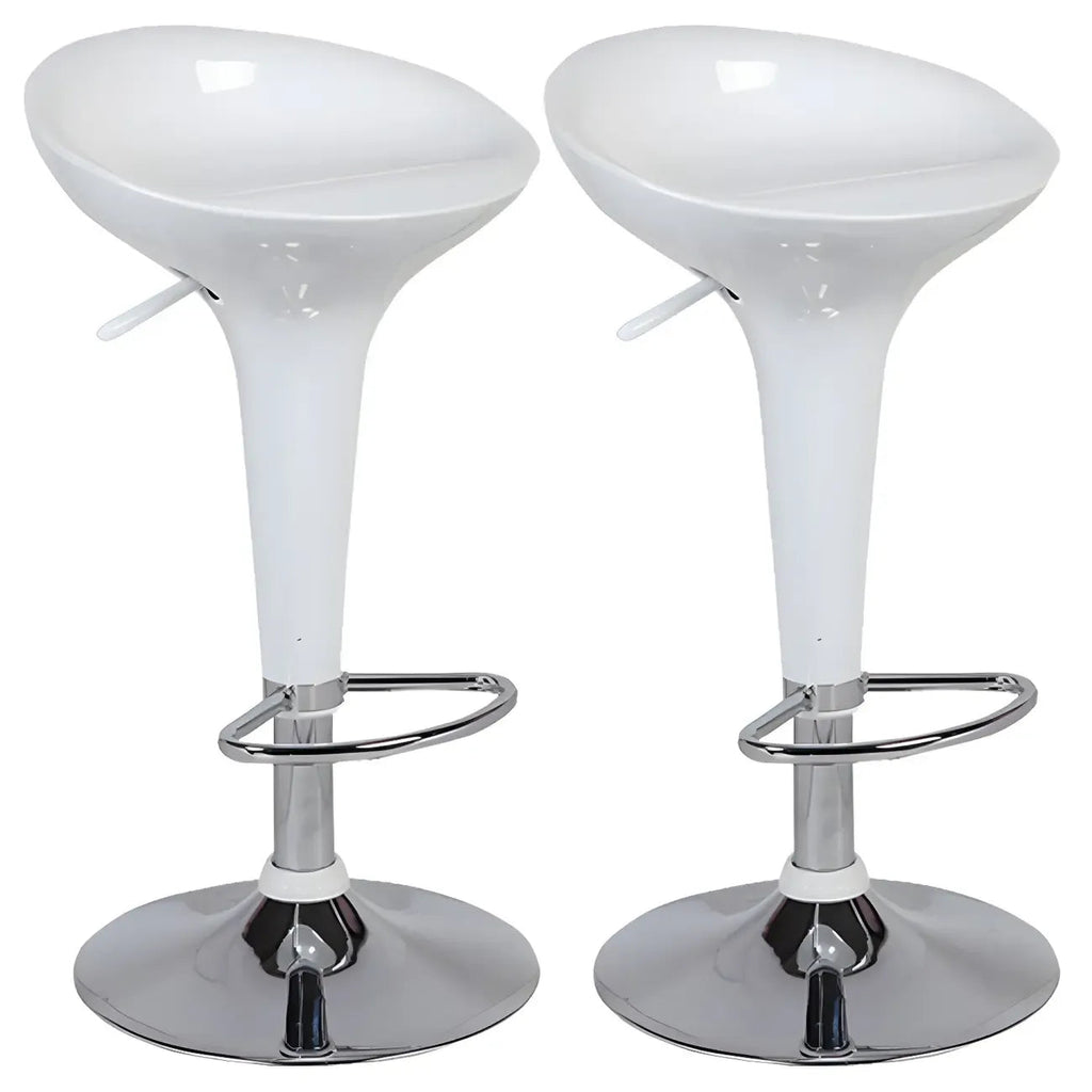 Plastic Chrome Swivel Bar Stool Height Adjustable