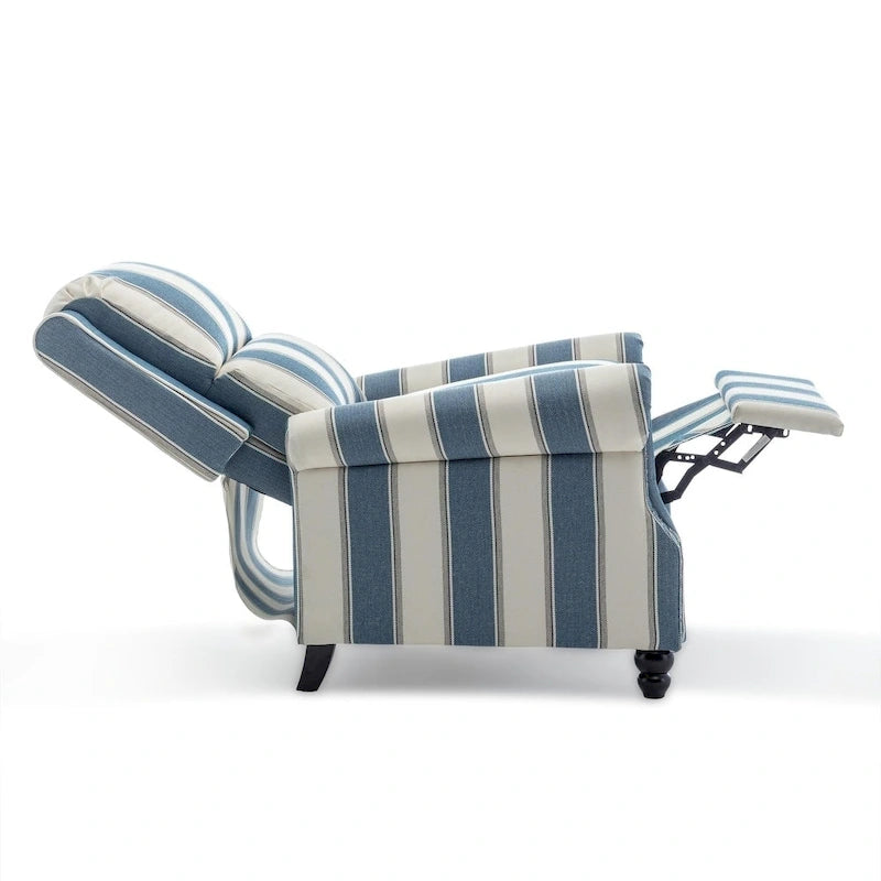 2 Set Modern Padded Seat Recliner Chair with PU Leather/Fabric