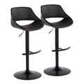 LumiSource Set of 2 Fabrico Adjustable Barstools PU