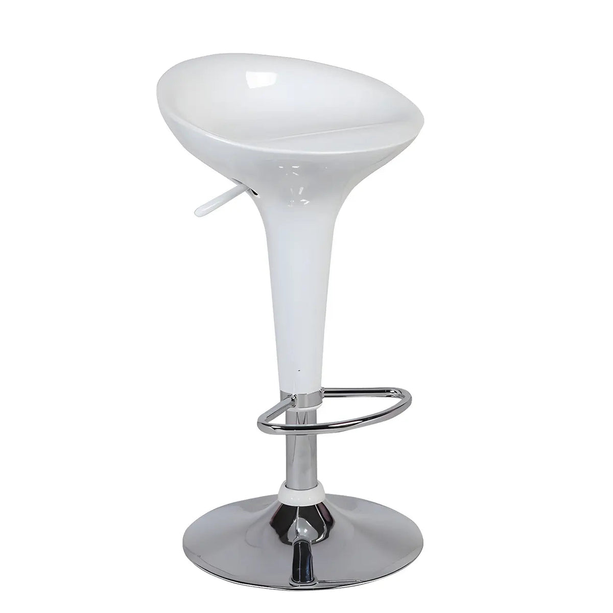 Plastic Chrome Swivel Bar Stool Height Adjustable