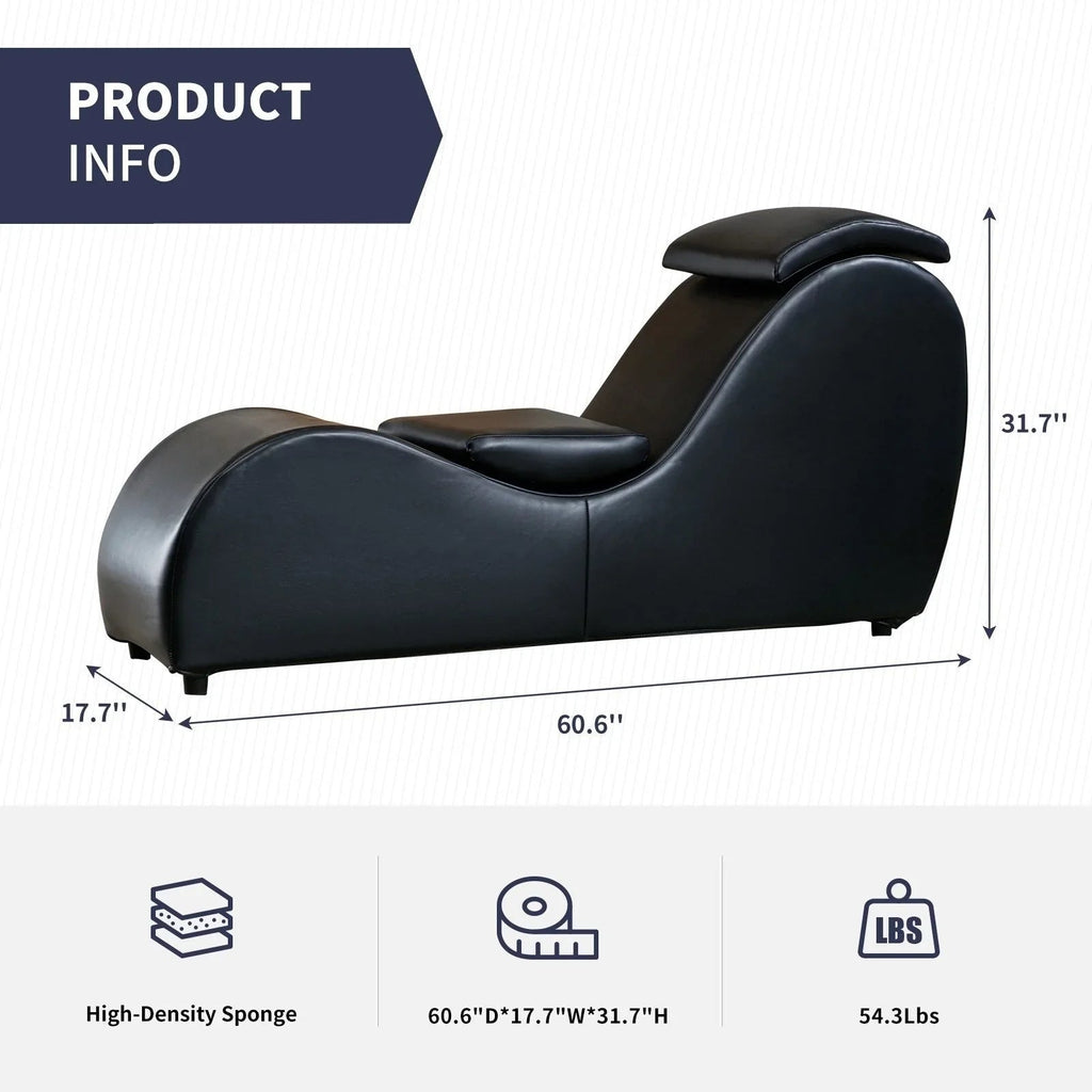 Mixoy Indoor Yoga Chair,Curved Yoga Chaise Lounge Chair for Adults Stretching Exercising Relaxing