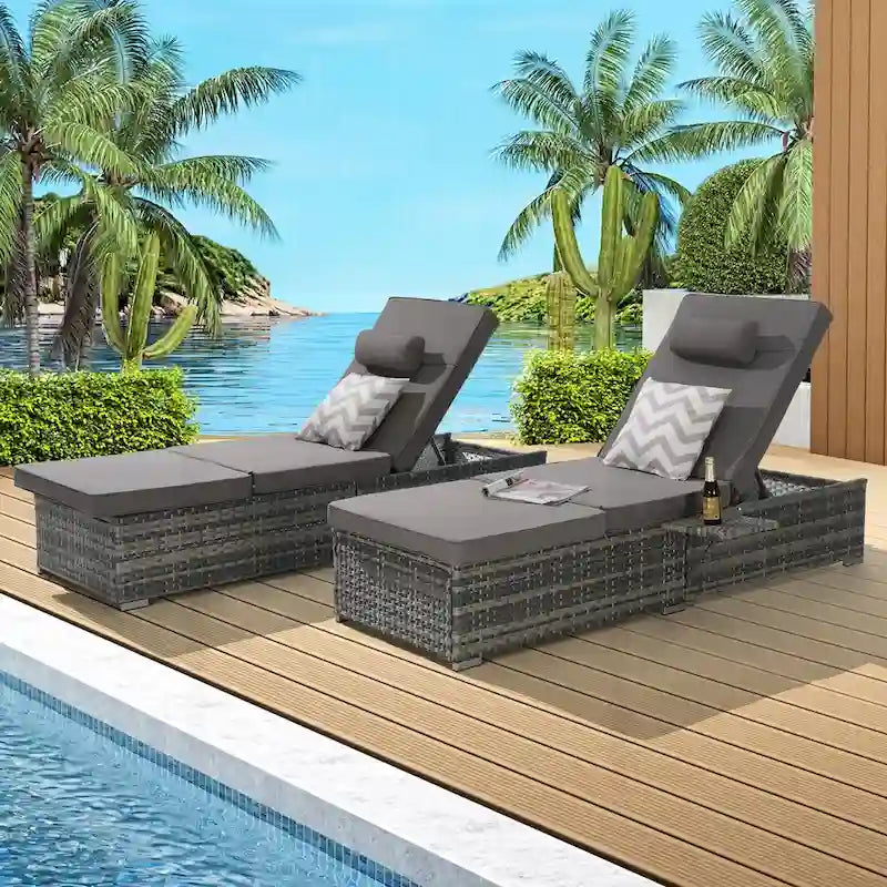 Outstanding Outdoor Chaise Lounge Chair Set for Relaxation and Leisure