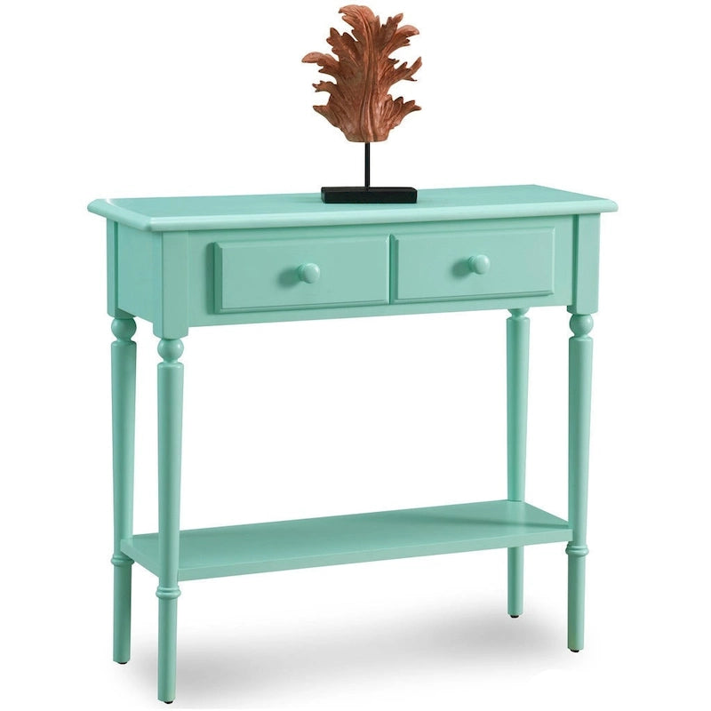 Leick Home Coastal One Drawer Narrow Hall Console Sofa Table
