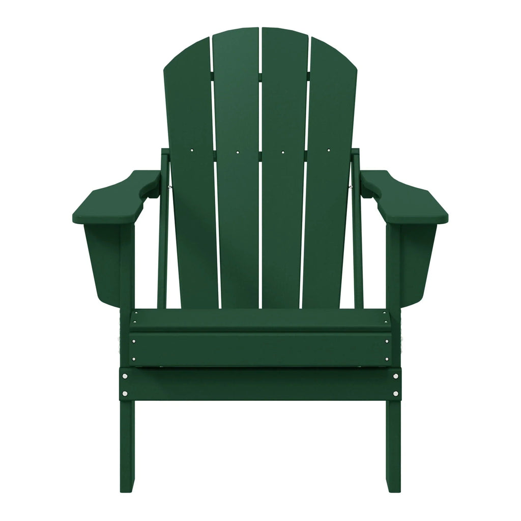 Polytrends Laguna Fade Resistant All Weather Outdoor Patio Folding Adirondack Chair