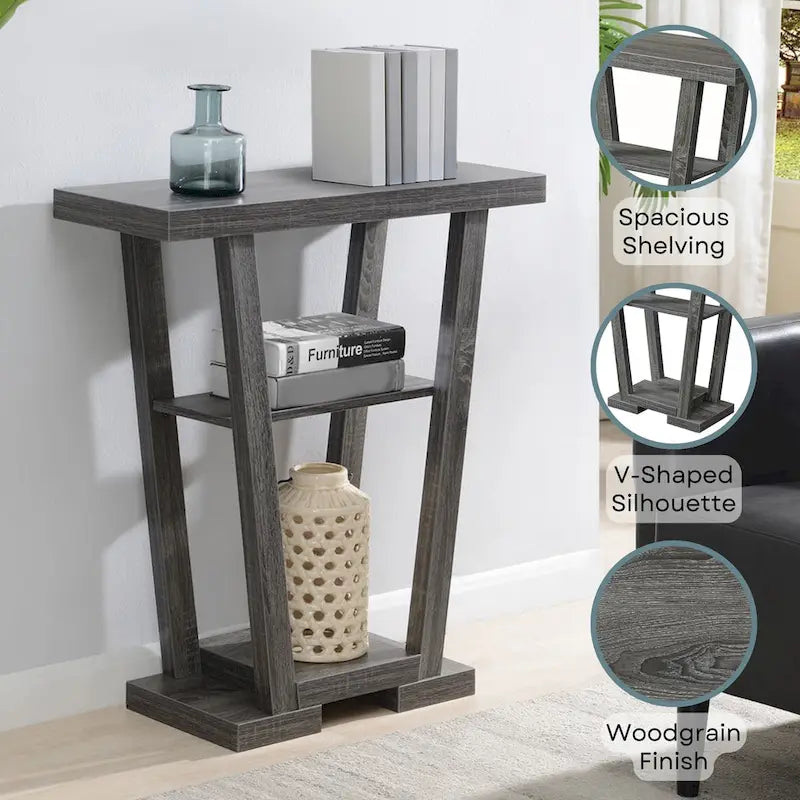 Convenience Concepts Newport V Console Table with Shelves