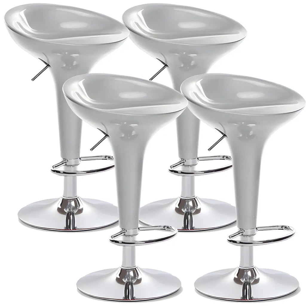 Plastic Chrome Swivel Bar Stool Height Adjustable