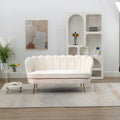 Small Mini Room Couch Two-Seater Sofa with Gold Metal Leg - 2 Seat