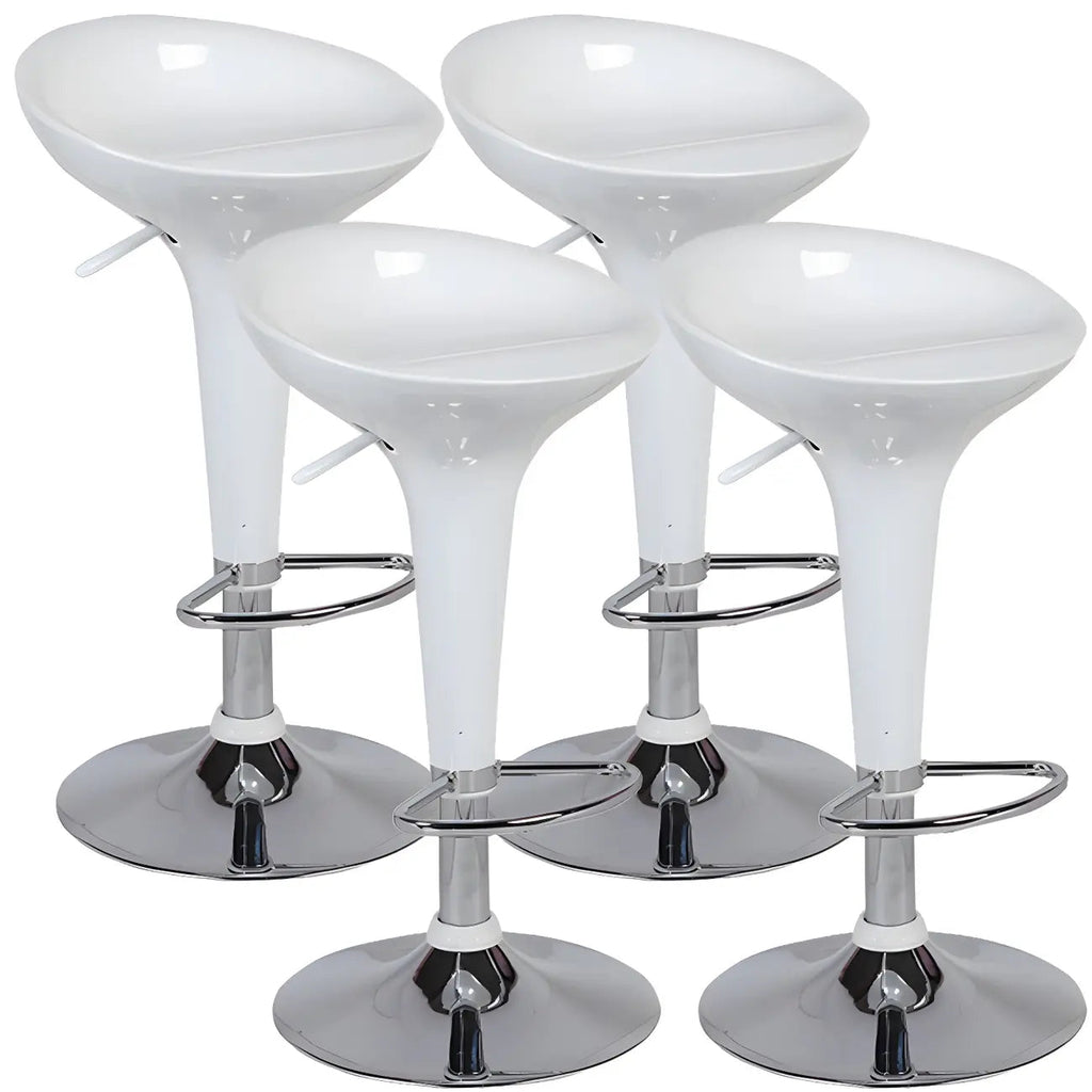 Plastic Chrome Swivel Bar Stool Height Adjustable