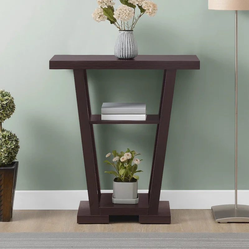 Convenience Concepts Newport V Console Table with Shelves