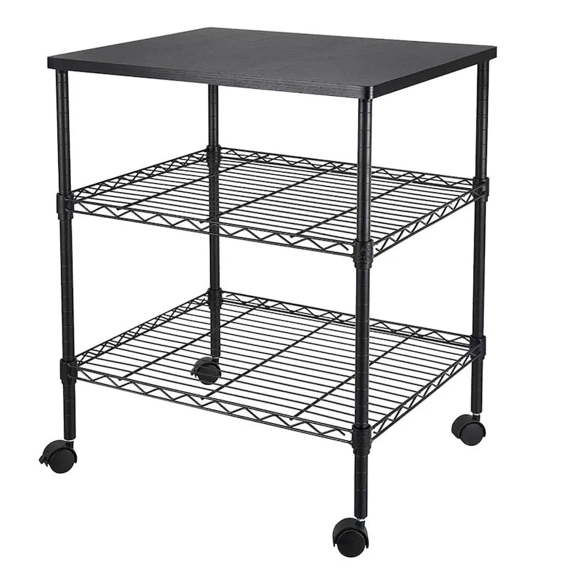 Chariot de rangement roulant à 3 niveaux pour imprimante