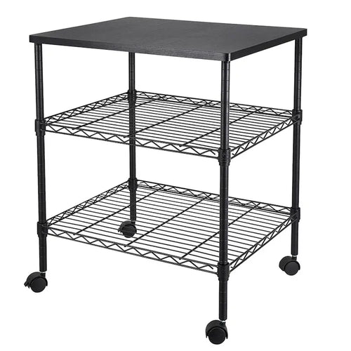 Chariot de rangement roulant à 3 niveaux pour imprimante