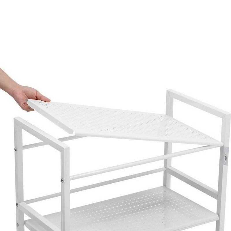 Chariot de rangement roulant à 3 niveaux avec roulettes pour la cuisine et la salle de bain