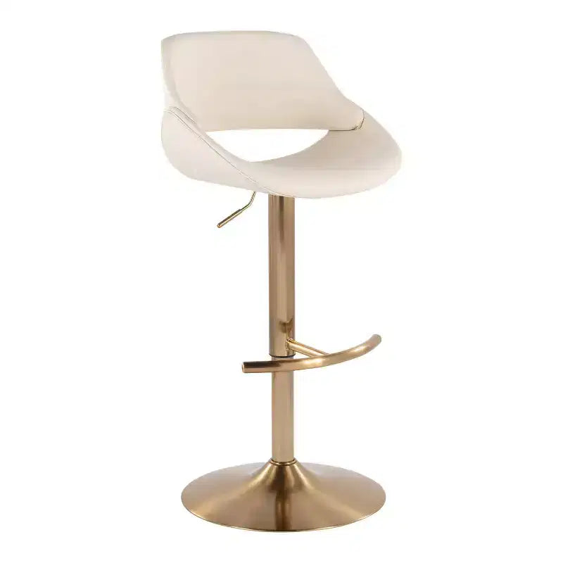 LumiSource Set of 2 Fabrico Adjustable Barstools PU