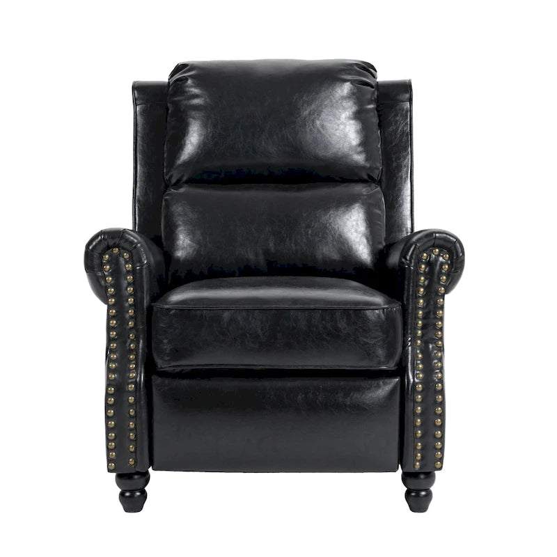 2 Set Modern Padded Seat Recliner Chair with PU Leather/Fabric