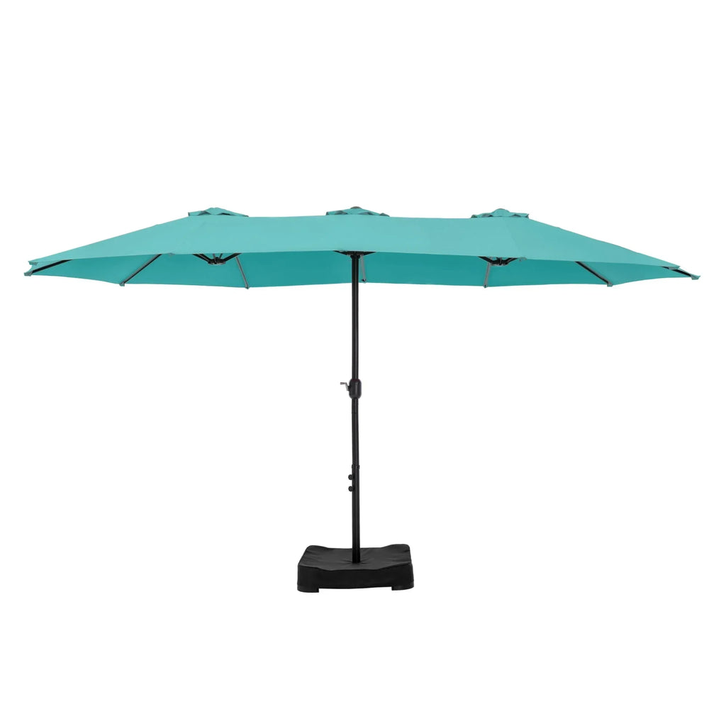 MAISON ARTS 15ft Double-Sided Patio Extra Large Twin Umbrella with Base Included
