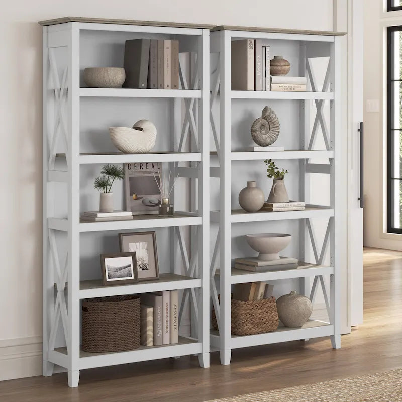 Key West 5 Shelf Bookcase Set by Bush Furniture