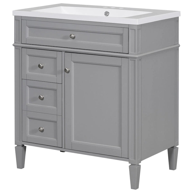 Bathroom Vanity with Top Sink and a Tip-out Drawer