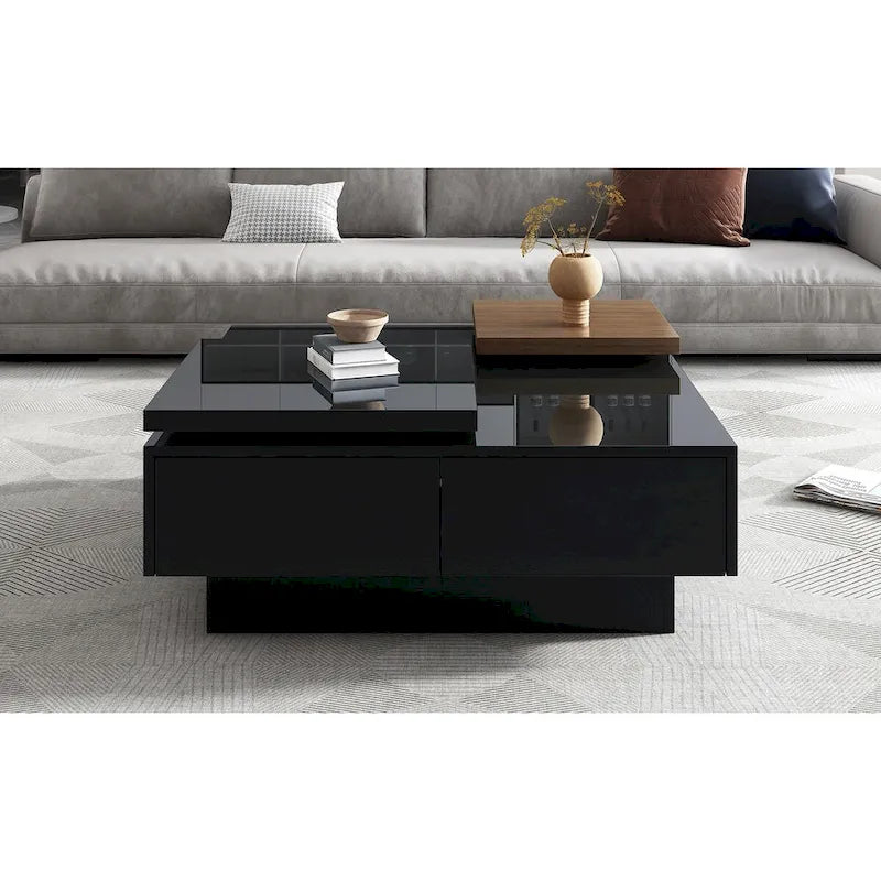 Modern Square Wood Coffee Table